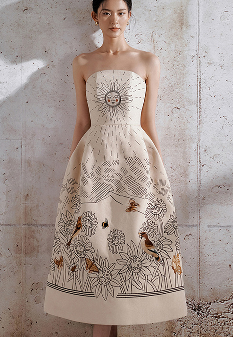 2024 Summer New Fashion Bra Dress Printed Mid length Dress CA4021915BE