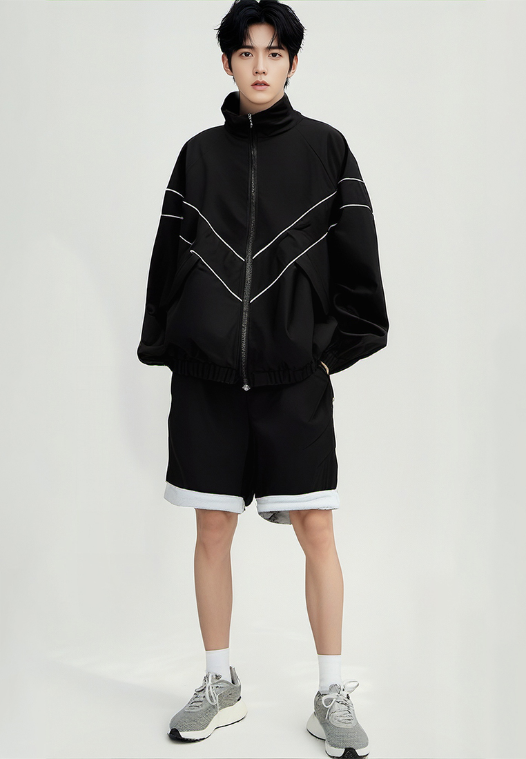 Solid color new men's versatile casual jacket CA24101415BK