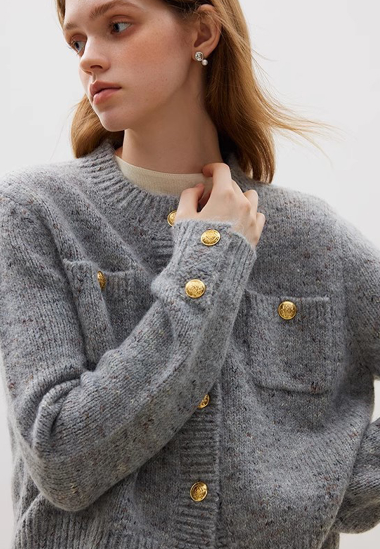 Autumn and winter lazy style sweater cardigan coat knitted sweater CA120415