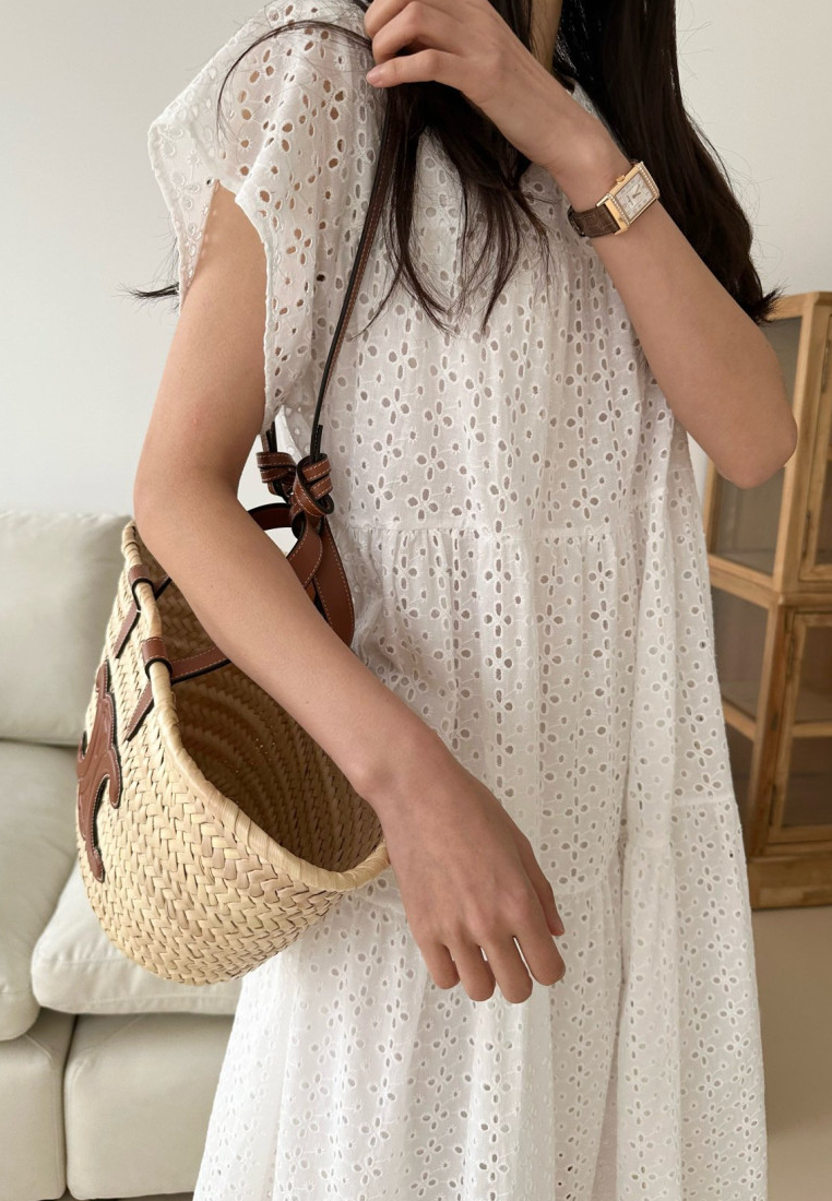 Vintage Solid Color Short-Sleeve Casual Dress CA25091915W