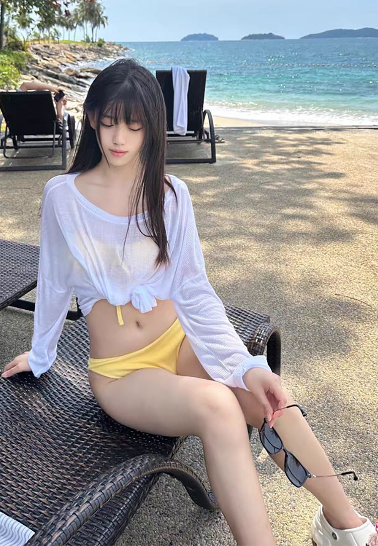 Sexy yellow string bikini CA250523015YE