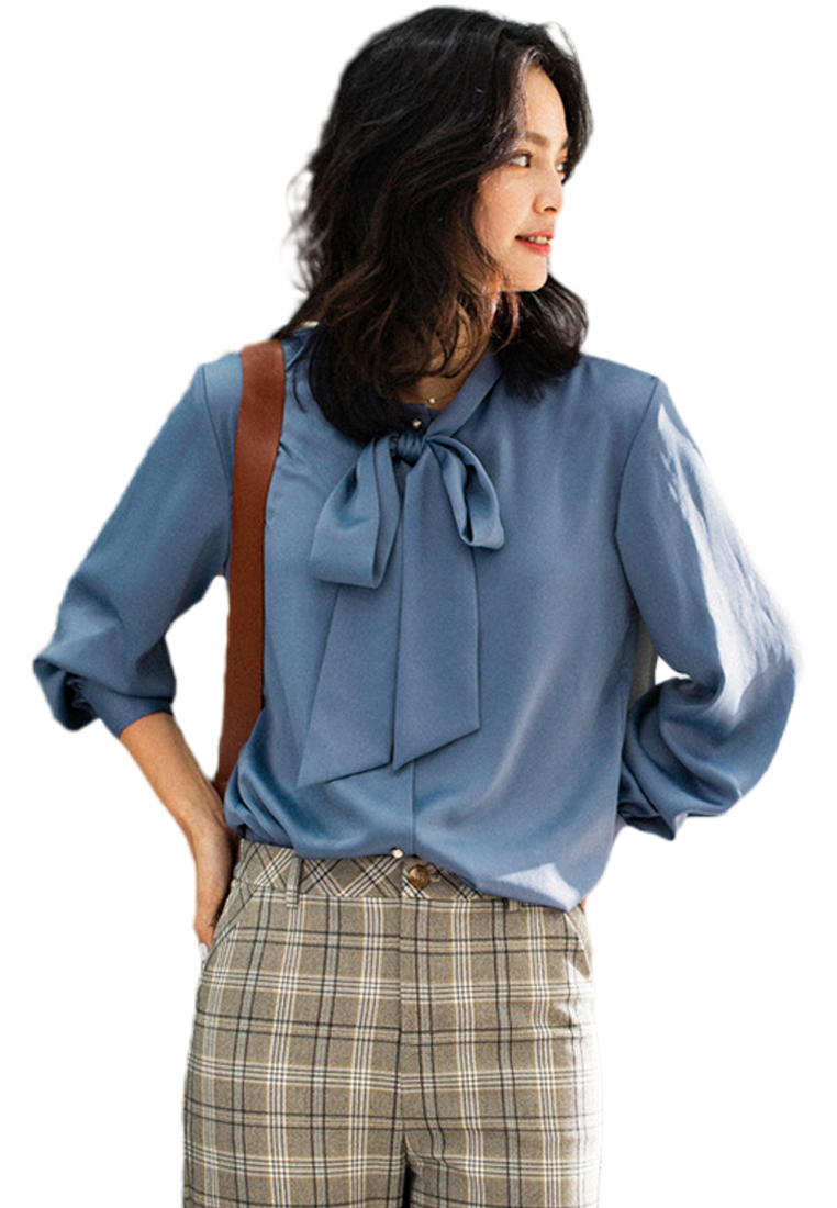 2024 Autumn new bow style retro top CA24091115W