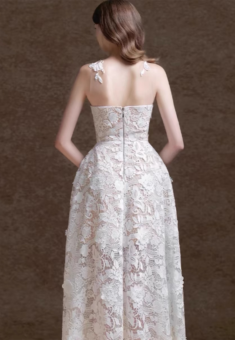 New arrival white lace engagement dress CA25092515W