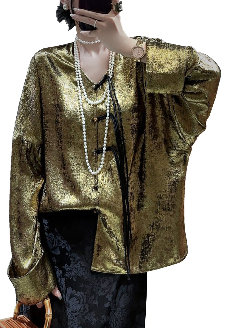 Fashionable and elegant Chinese style retro Tang suit top shirt CA010615SL