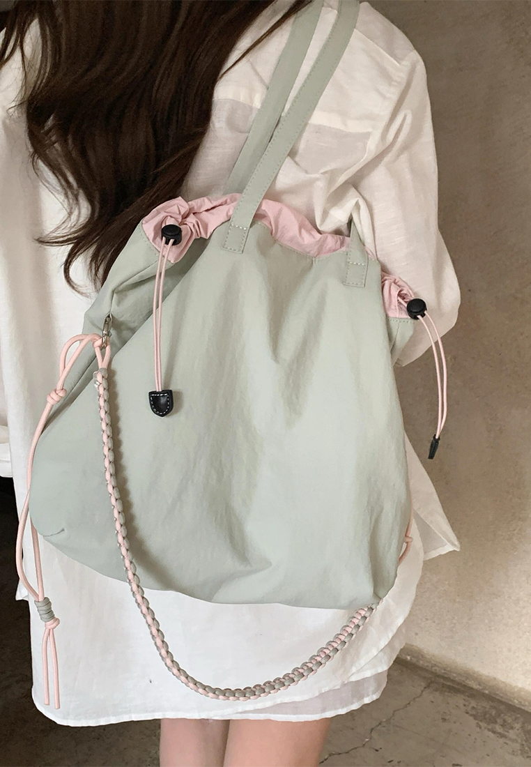 New crossbody nylon waterproof drawstring shoulder bag CA25042316GR