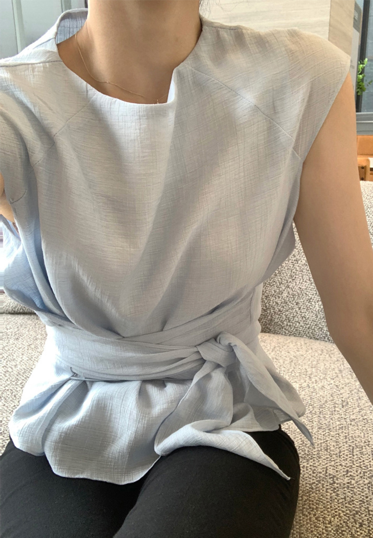 Summer New Fashion Tie Bow Top CA25070916BE