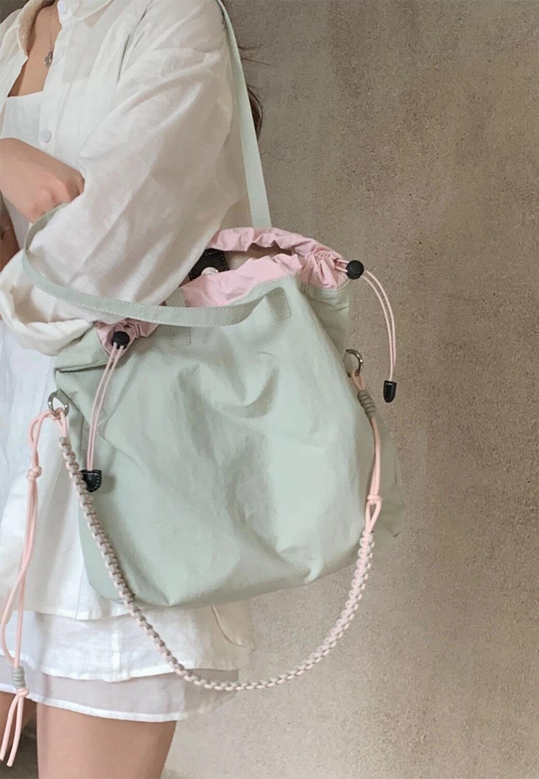 New crossbody nylon waterproof drawstring shoulder bag CA25042316GR