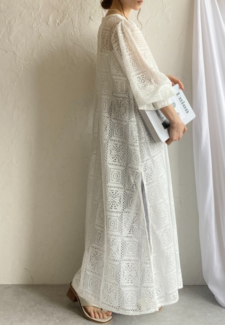 Lace Long-Sleeve Casual Dress CA25091916BE