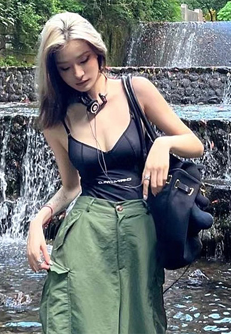 New women's suspender one-piece swimsuit CA24032116