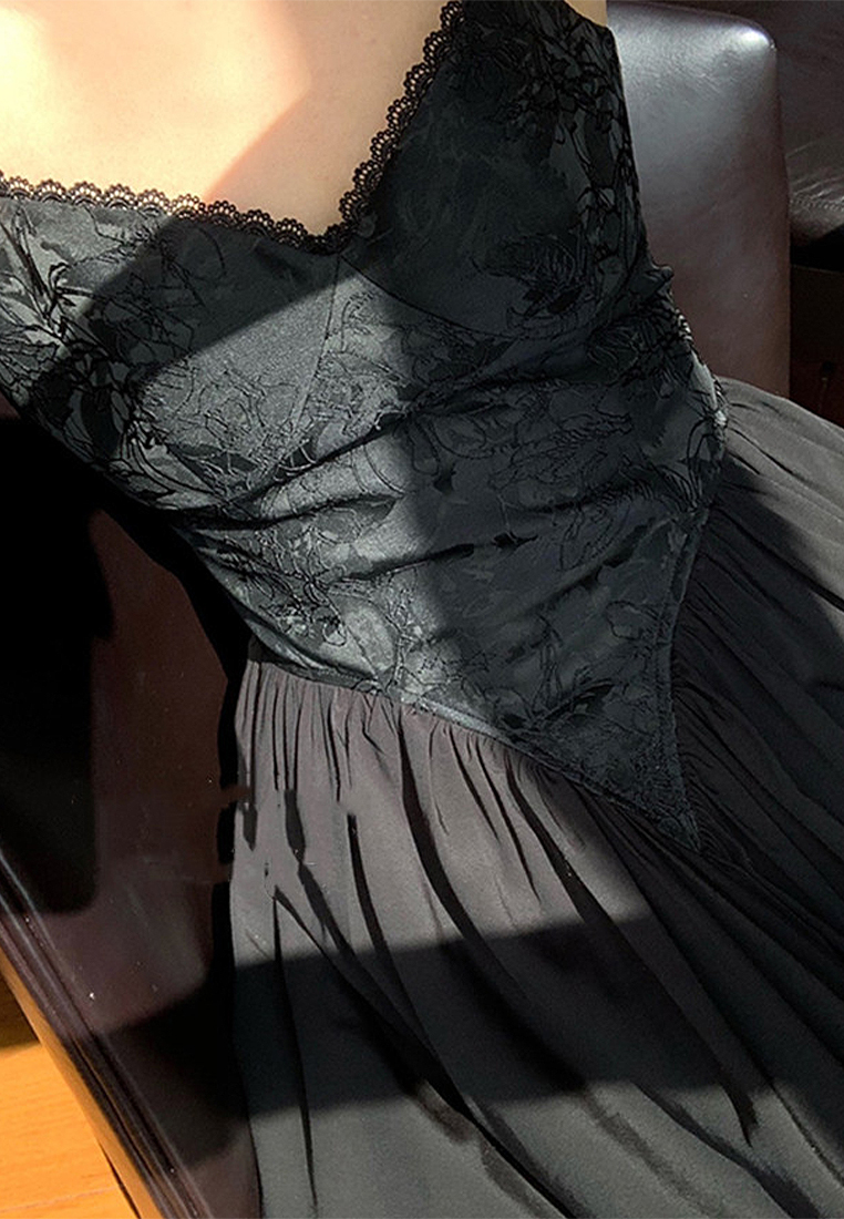 2024 New camisole long dress for women with waistband CA24031916BK