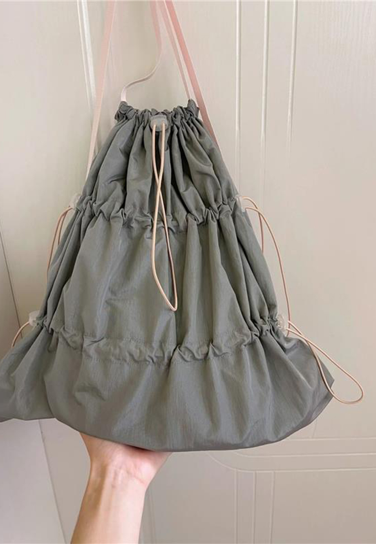 2024 new spring and summer contrast color drawstring plaid backpack CA24061716