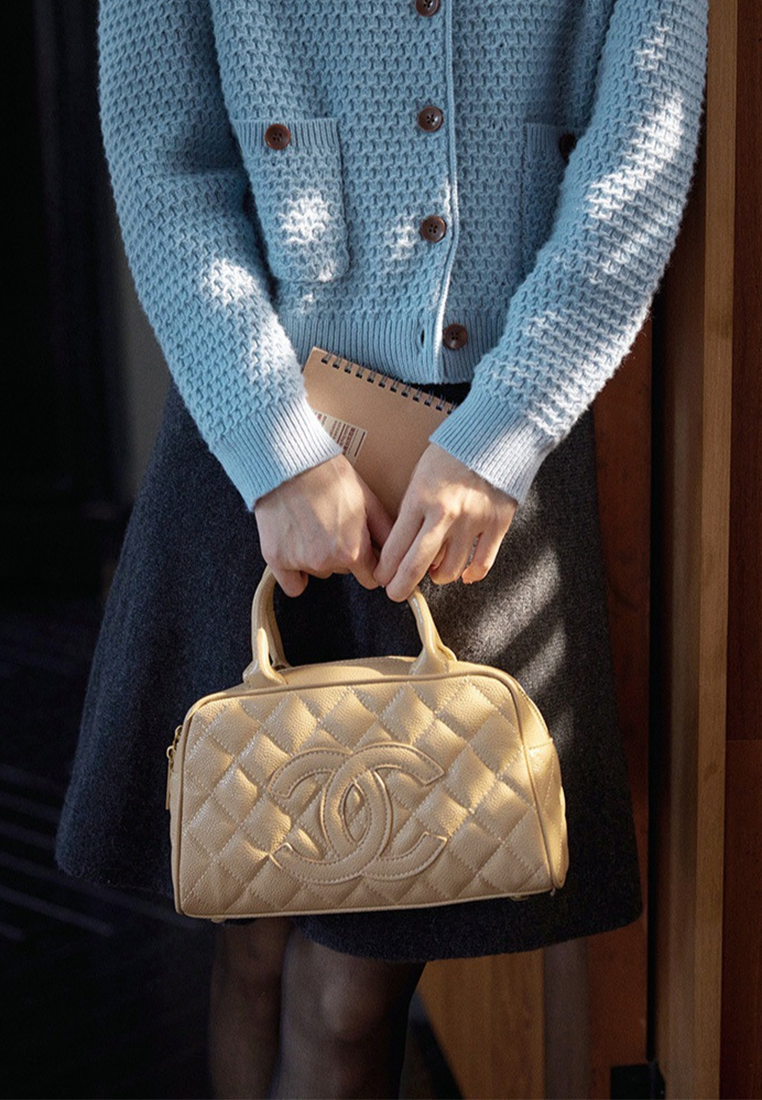 High-Grade Gray Slim-Fit Short A-Line Wool Knitted Midi Skirt CA25110716GY