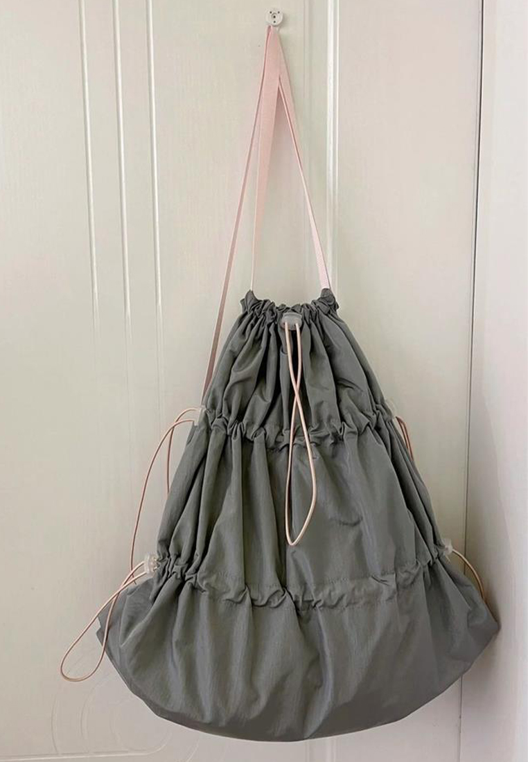 2024 new spring and summer contrast color drawstring plaid backpack CA24061716