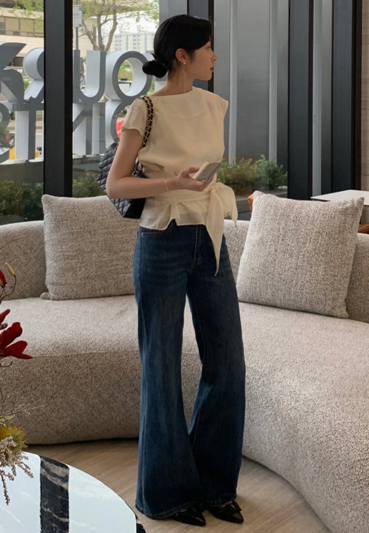 Summer New Fashion Tie Bow Top CA25070916BE