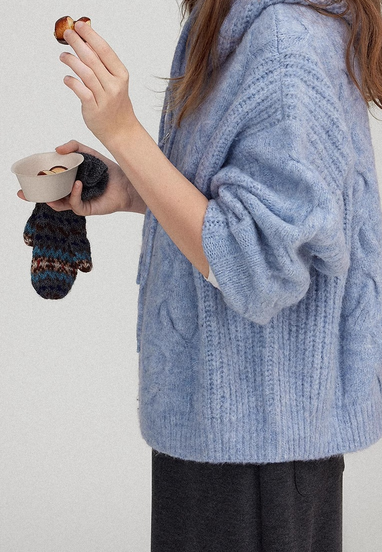 Autumn and Winter Retro Knitted Cardigan Sweater CA25110316BL