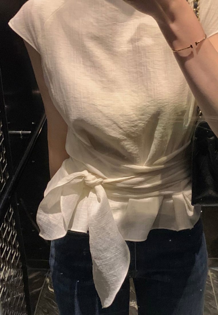 Summer New Fashion Tie Bow Top CA25070916BE