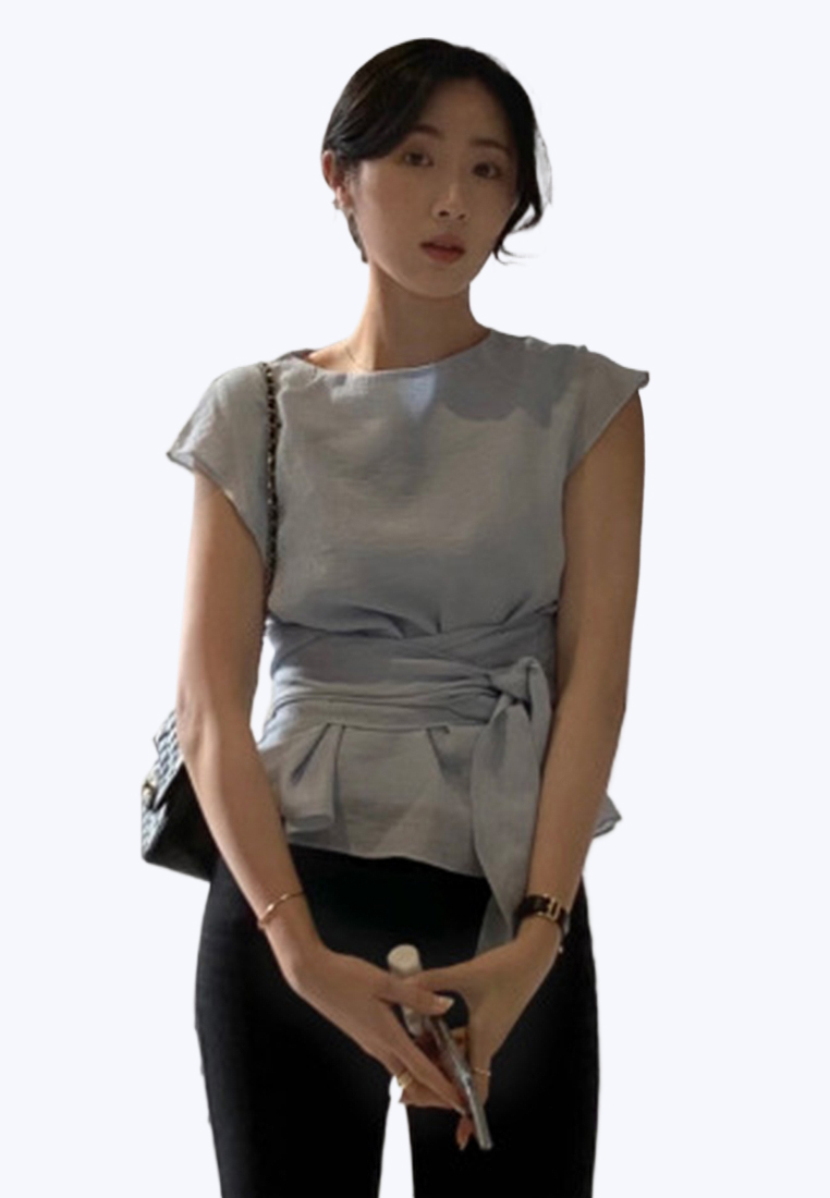 Summer New Fashion Tie Bow Top CA25070916BE