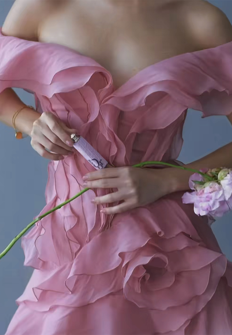 New style ruffled sexy V-neck one-shoulder dress CA25092516PI