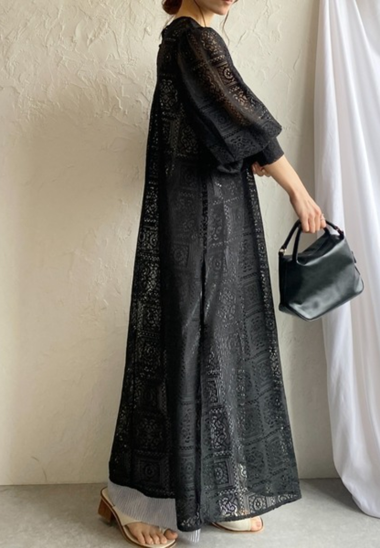 Lace Long-Sleeve Casual Dress CA25091916BE