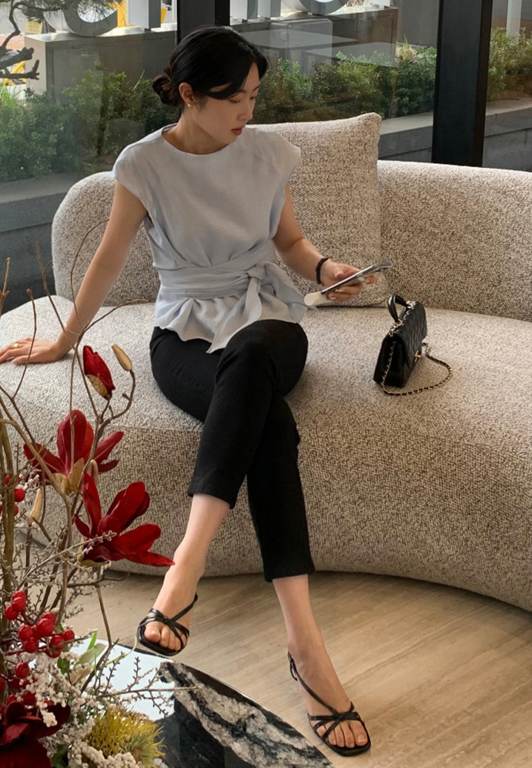 Summer New Fashion Tie Bow Top CA25070916BE