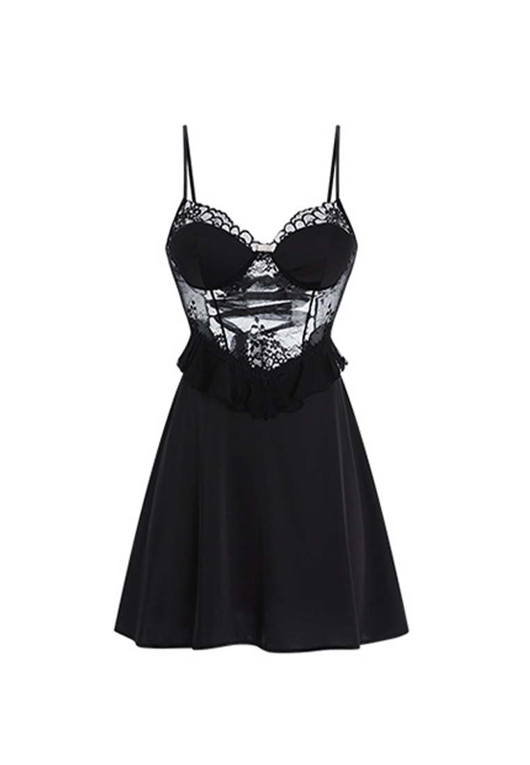 French lace backless slip dress A010417PI