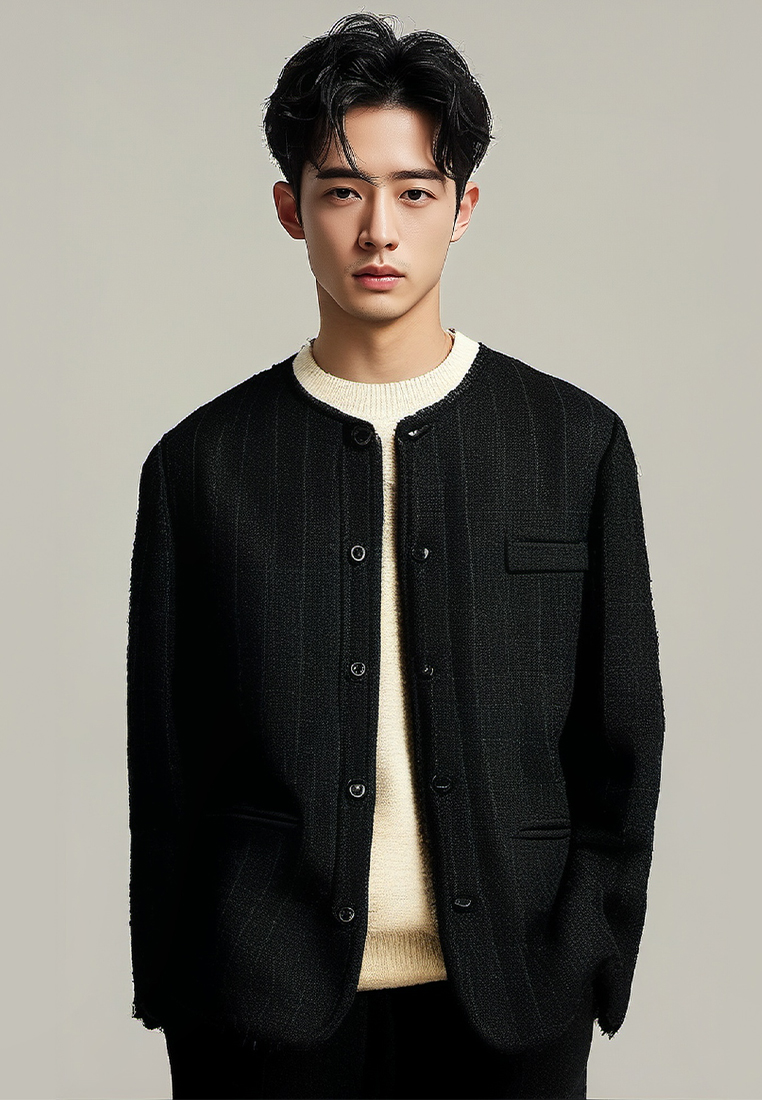 Autumn Korean slim fit loose jacket CA24101417BK