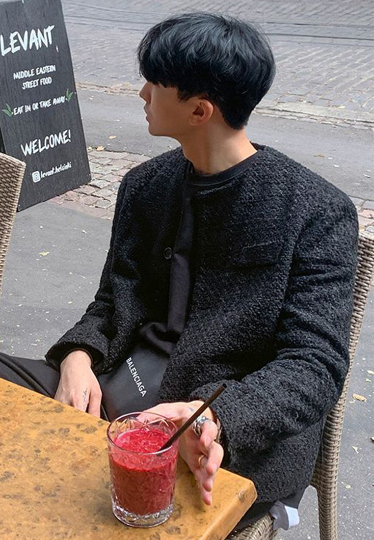 Autumn Korean slim fit loose jacket CA24101417BK