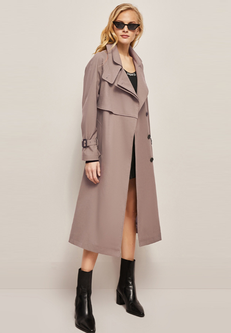 Luxurious quality British style high end double breasted windbreaker CA101717