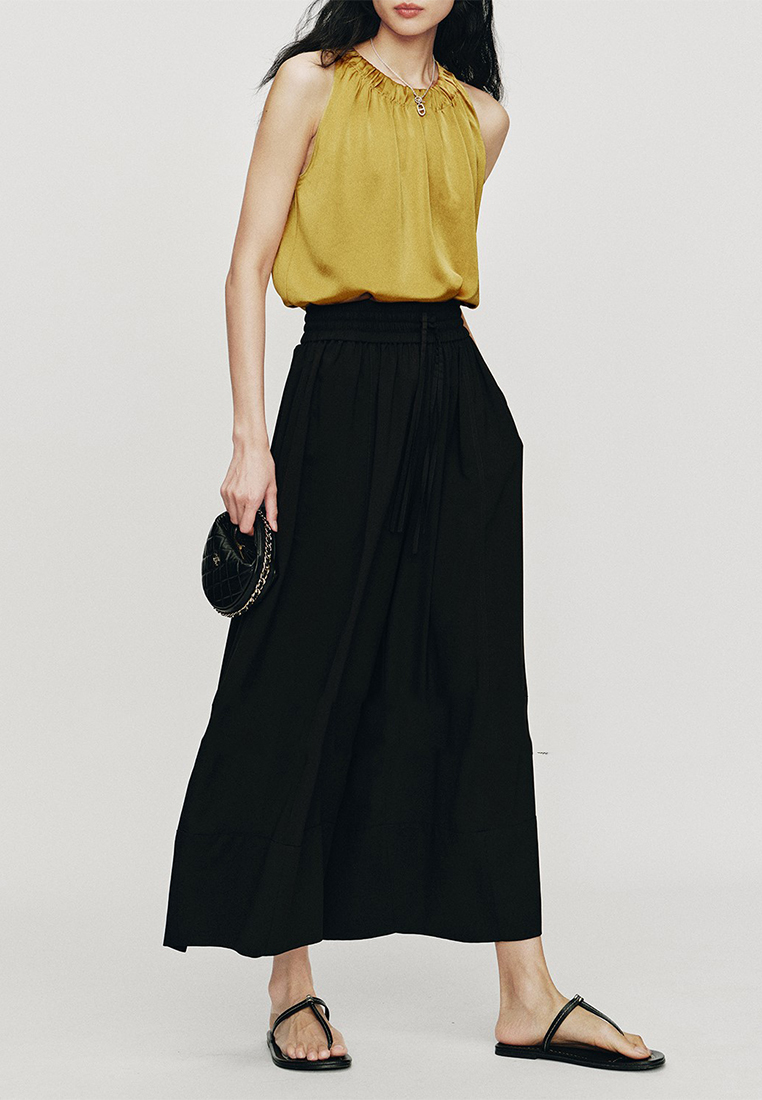 Sleeveless Pullover Satin Top CA25061717GD