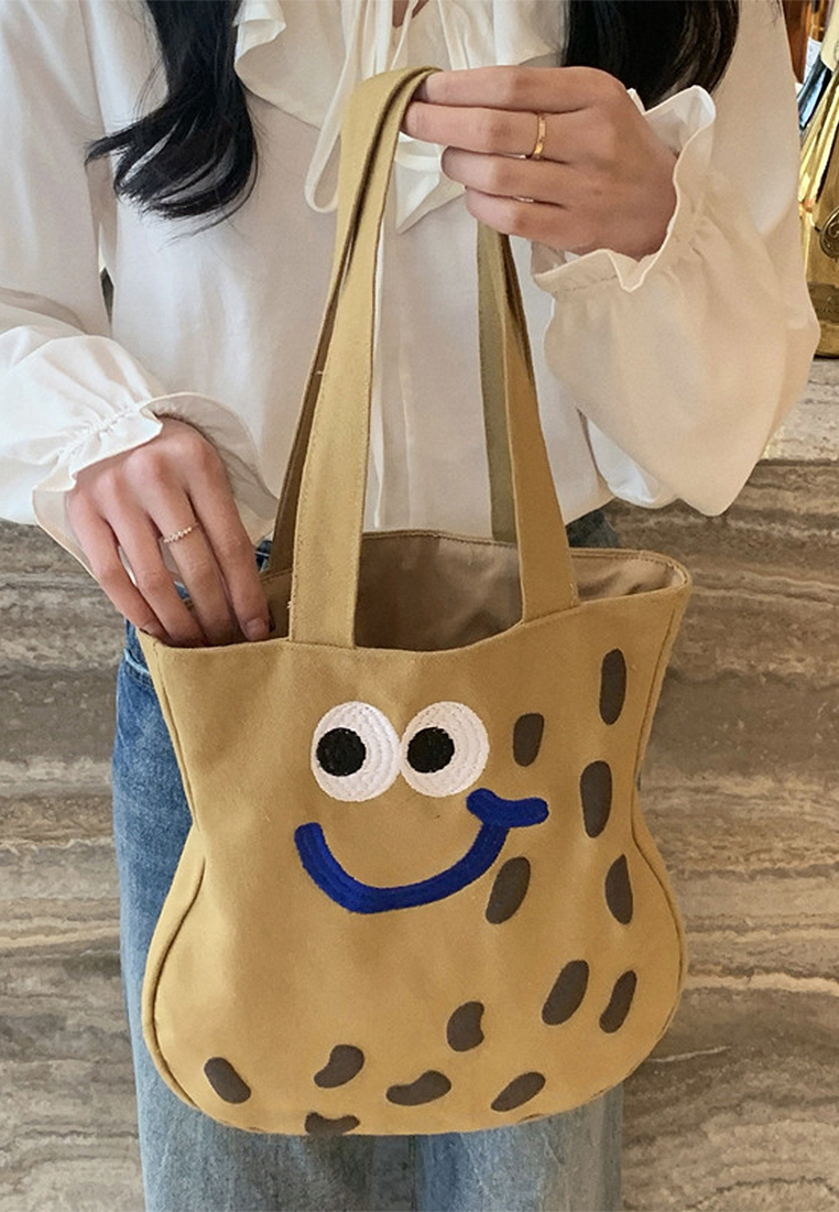 2024 Cartoon Canvas One Shoulder Totes CA24032317BW