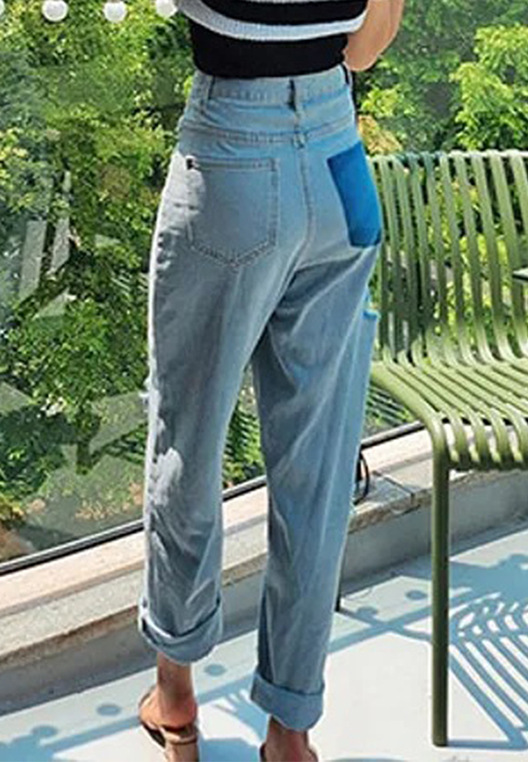 New 2024 contrasting Ripped Jeans CA24041017BL