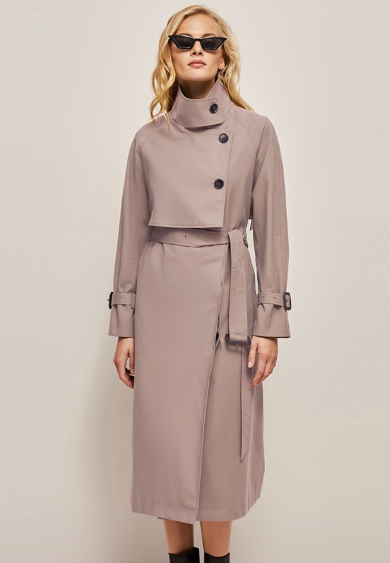 Luxurious quality British style high end double breasted windbreaker CA101717