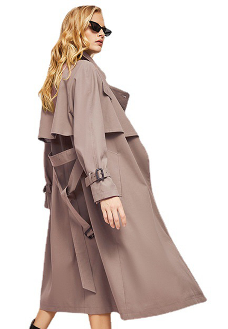 Luxurious quality British style high end double breasted windbreaker CA101717