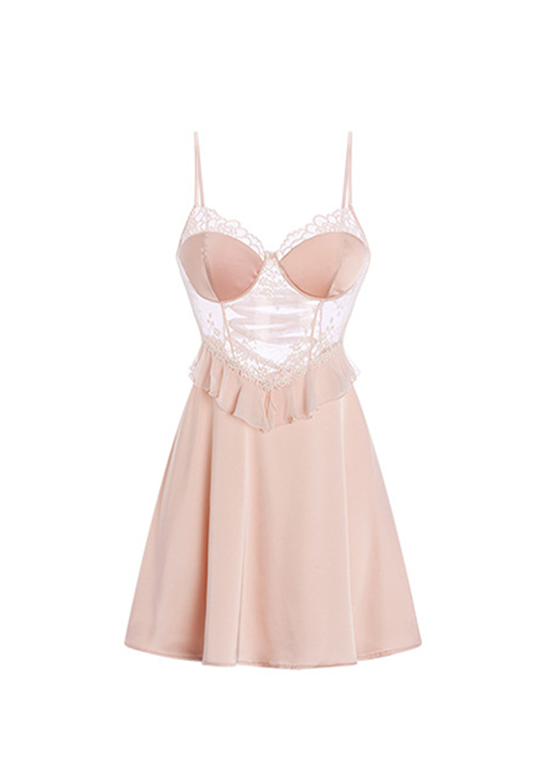 French lace backless slip dress A010417PI