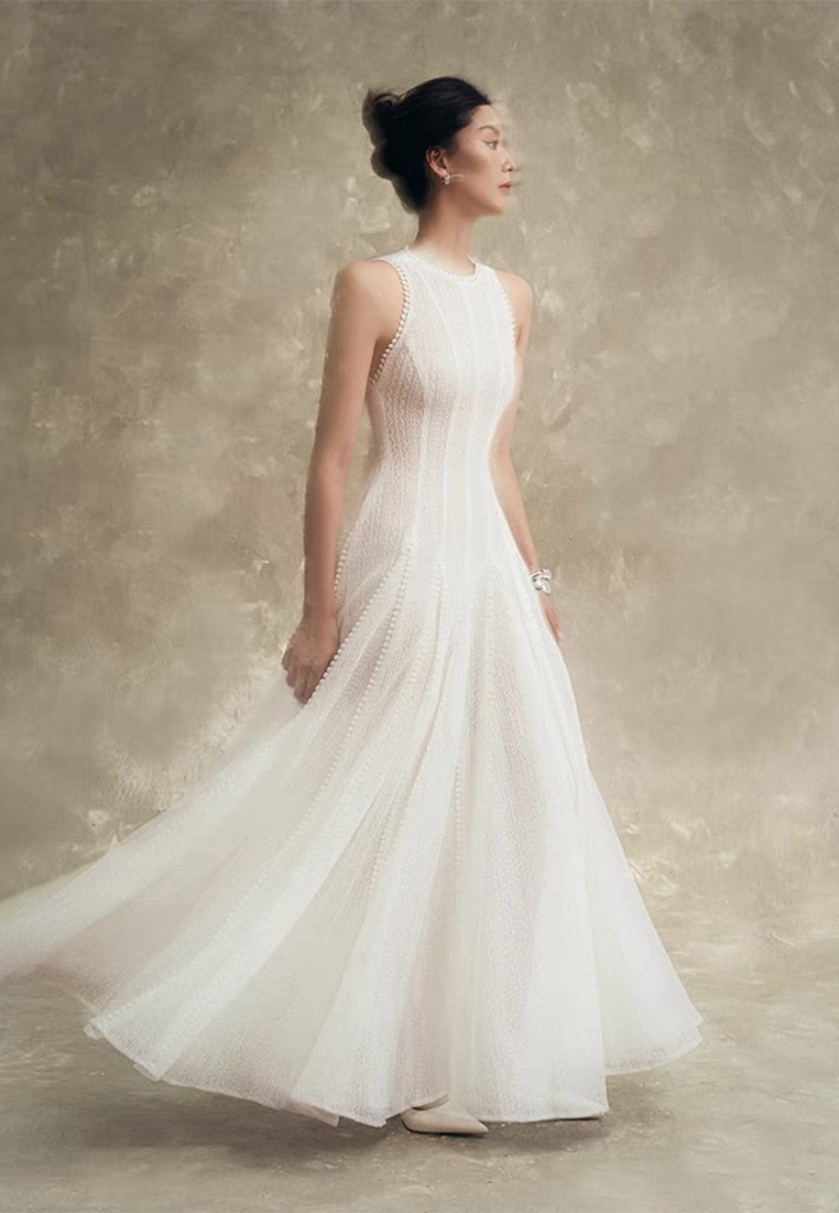 New lace large umbrella bridesmaid dress CA25092517W