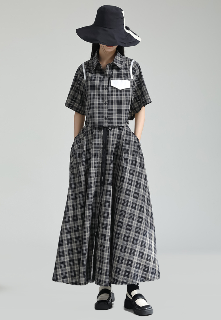 2024 New Retro A-line Half skirt Summer CA24030117GY