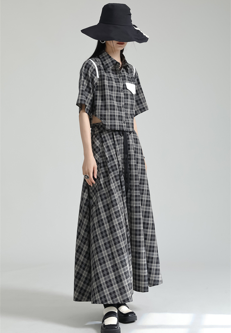 2024 New Retro A-line Half skirt Summer CA24030117GY