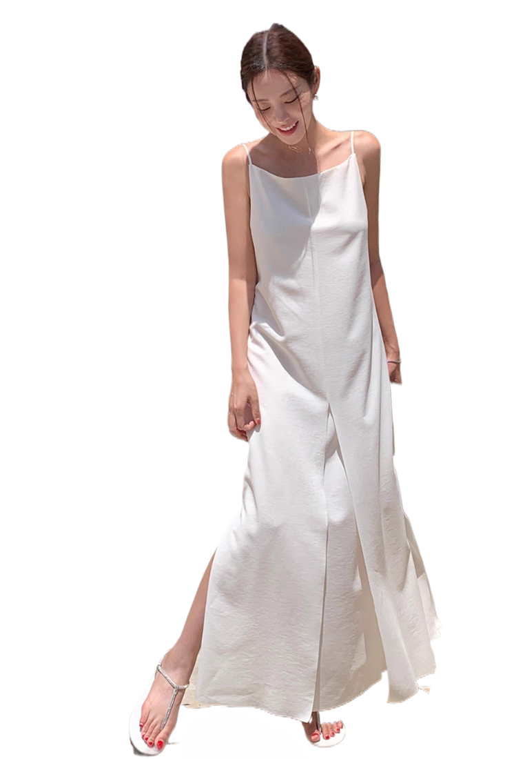 Chic Style Spaghetti Strap Front Slit Maxi Dress Multi Color K26042904