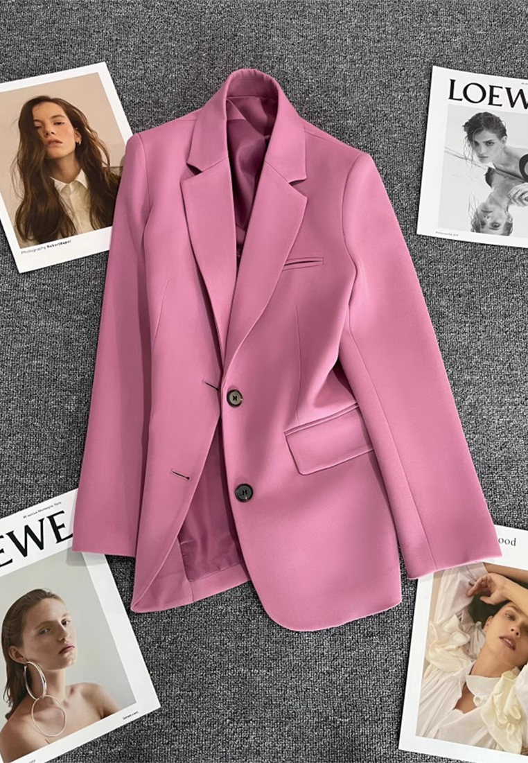 Autumn New Korean Style Loose Straight Cut Suit CA25102418BW