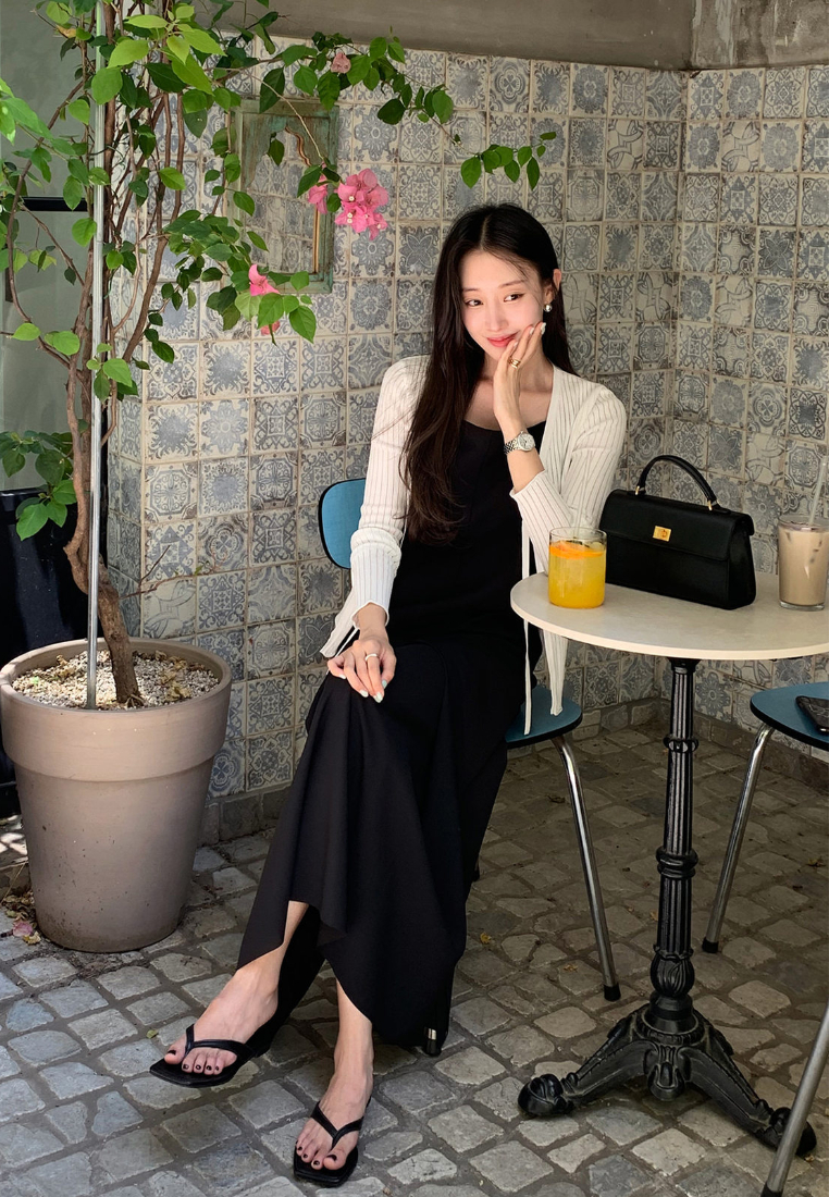 Chic Style Spaghetti Strap Front Slit Maxi Dress Multi Color K26042904