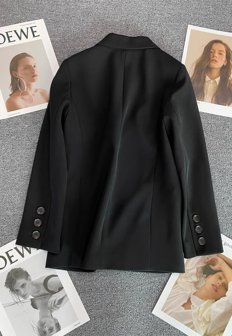 Autumn New Korean Style Loose Straight Cut Suit CA25102418BW