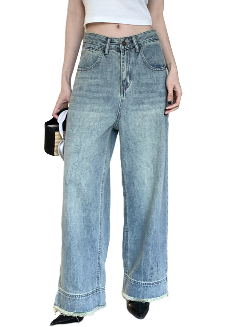 2024 Retro Blue Edge Loose fit Jeans CA24041018BL