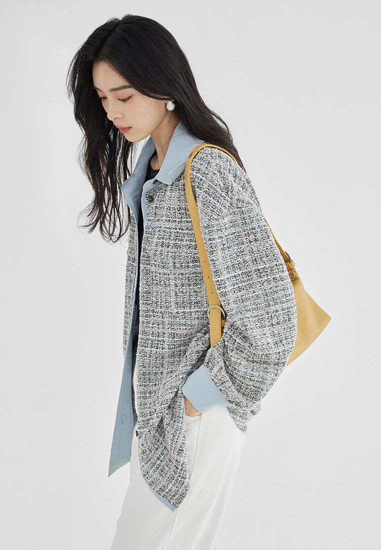 French style patchwork shirt and high end floral jacket CA120418