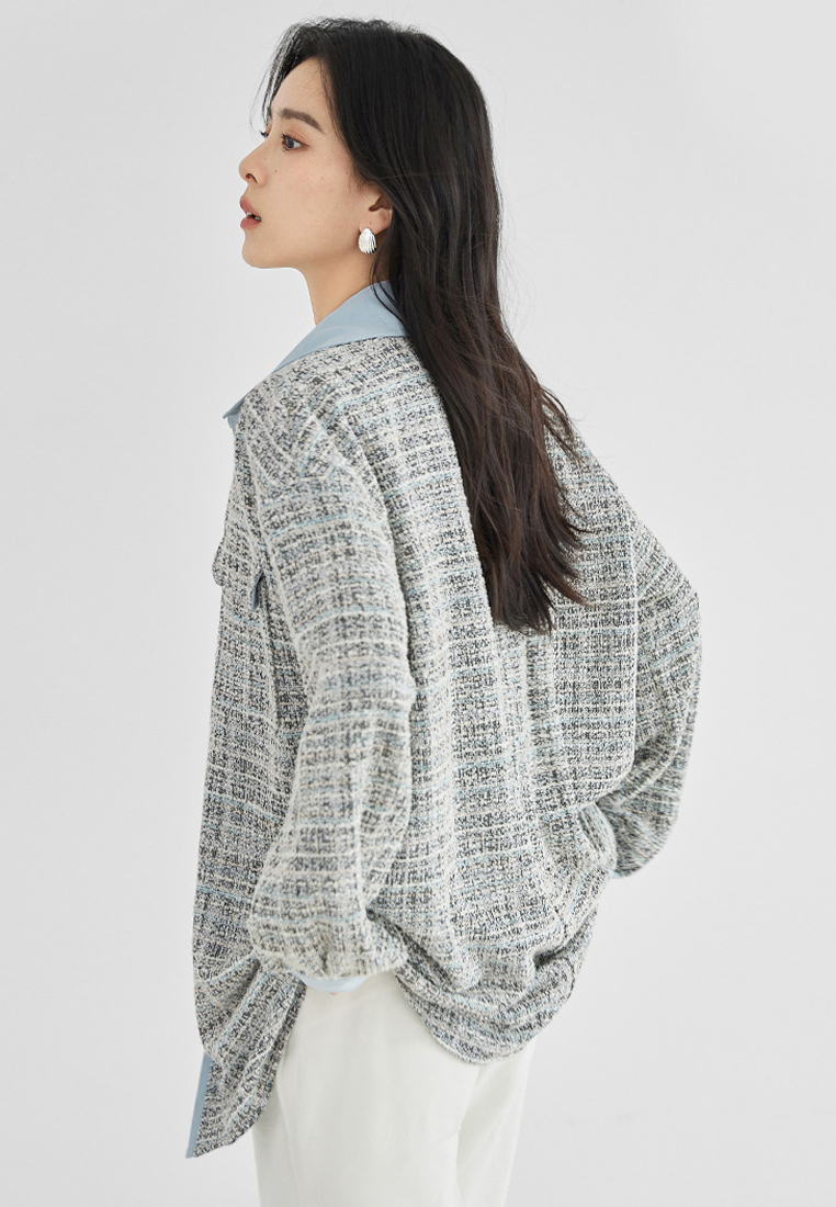 French style patchwork shirt and high end floral jacket CA120418