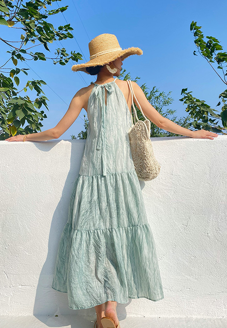 2024 New  Summer Beach Skirt Sling Long Dresses CA24031918BL