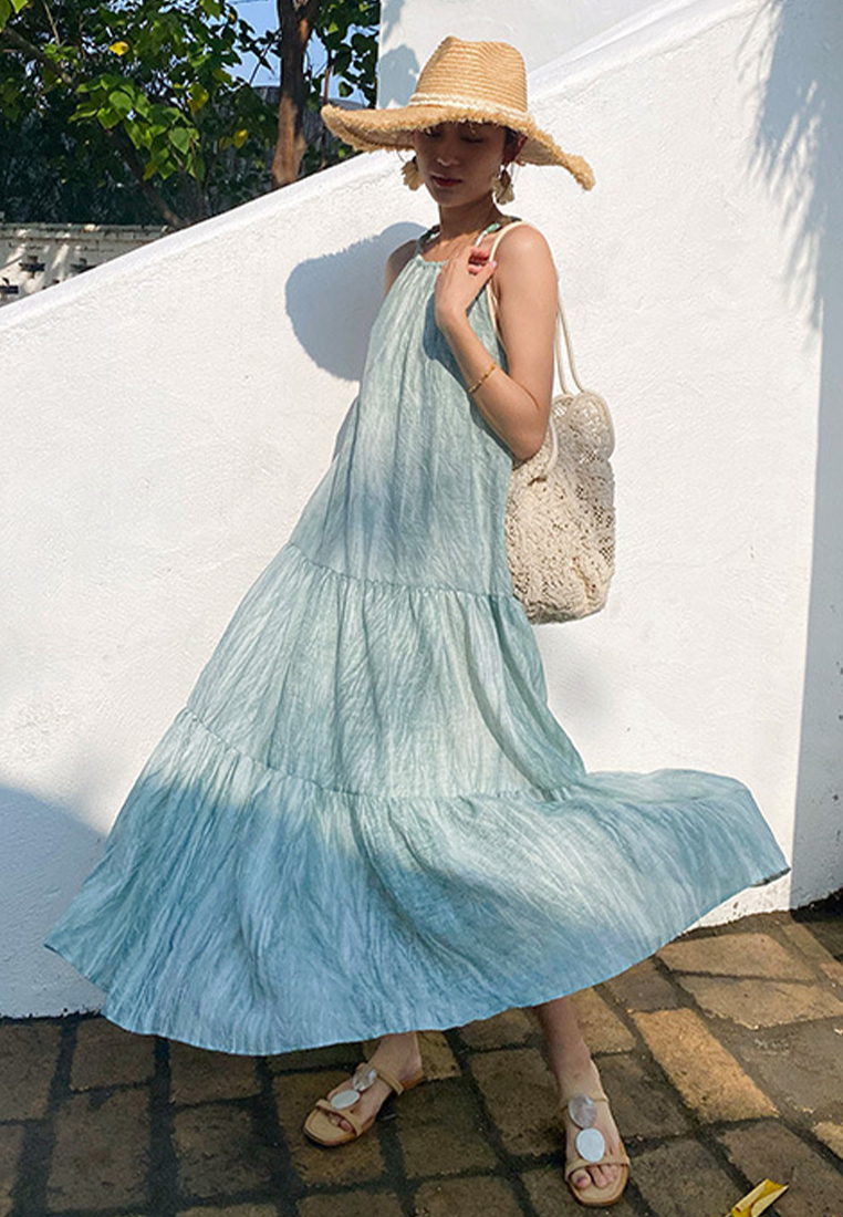 2024 New  Summer Beach Skirt Sling Long Dresses CA24031918BL