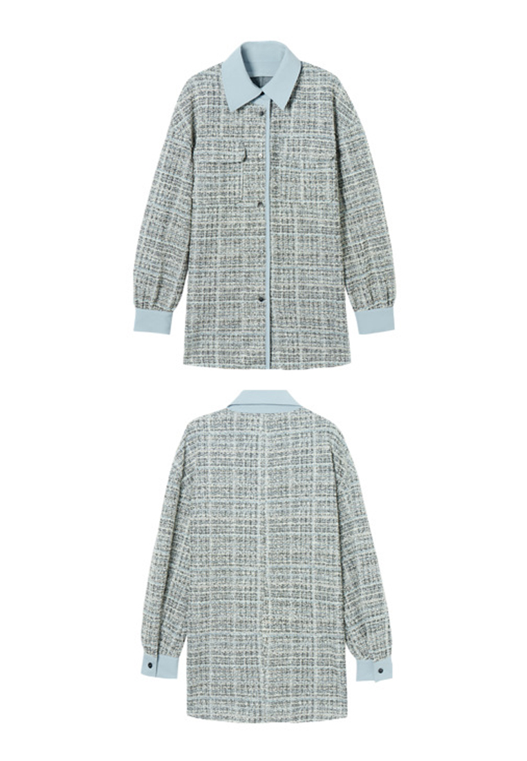 French style patchwork shirt and high end floral jacket CA120418