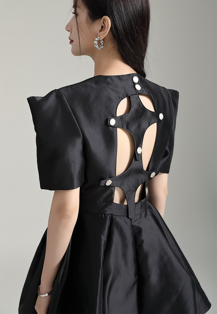 2024 French black haute couture dress CA24030118BK