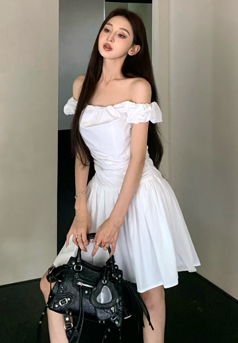 French Retro Square Neck Fashion Zipper Sleeveless Dress CA25060319BK