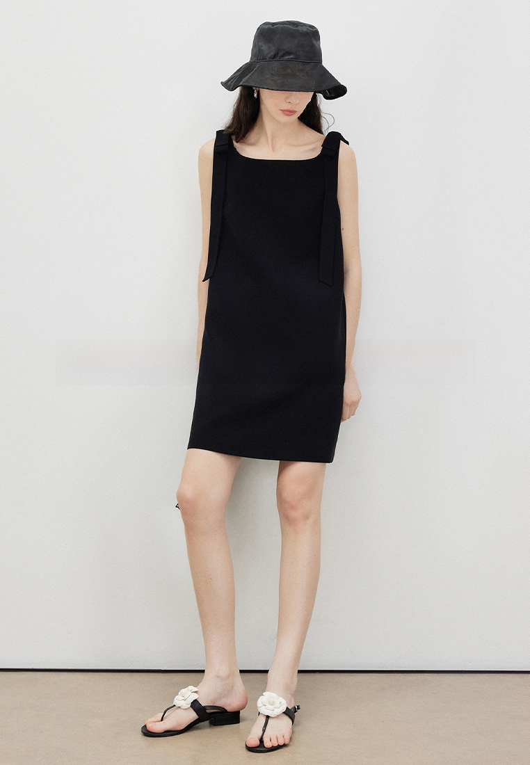 Summer New Ribbon Twill Dress CA25061718BK